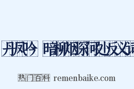 丹凤吟·暗柳烟深何处反义词是什么意思的图片
